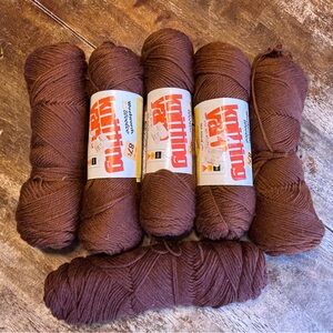 Vintage Yarn Lot Woolworth Woolco 100% Acrylan knitting yarn in brown